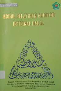 Modul Pelatihan Auditor Internal Halal